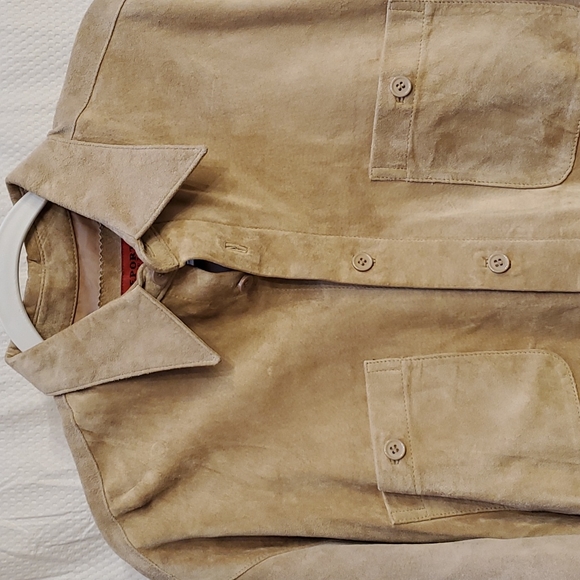 Men's Report Collection Suede Shirt - Picture 3 of 7